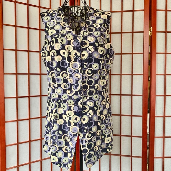 Saville Sport Patterned Back-Tie Vest - Picture 2 of 8